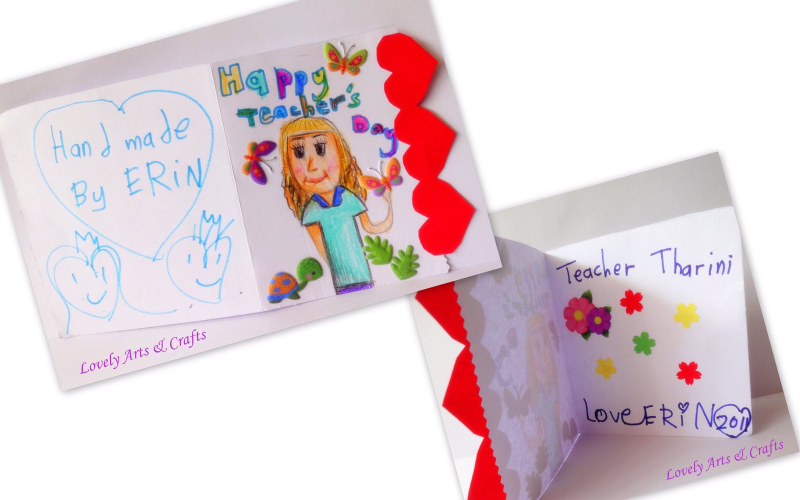 lovely arts crafts v 7 teacher's day card