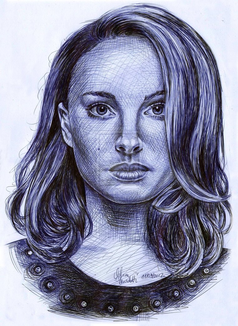 Ballpoint pen portrait Clearance