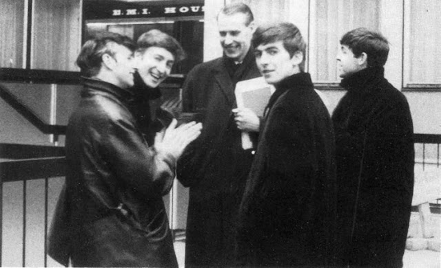 Amazing Historical Photo of George Martin with The Beatles on 3/5/1963 