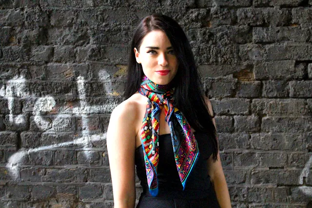 CharmChuri silk scarves - London luxury scarf designer - fashion blogger Emma Louise Layla