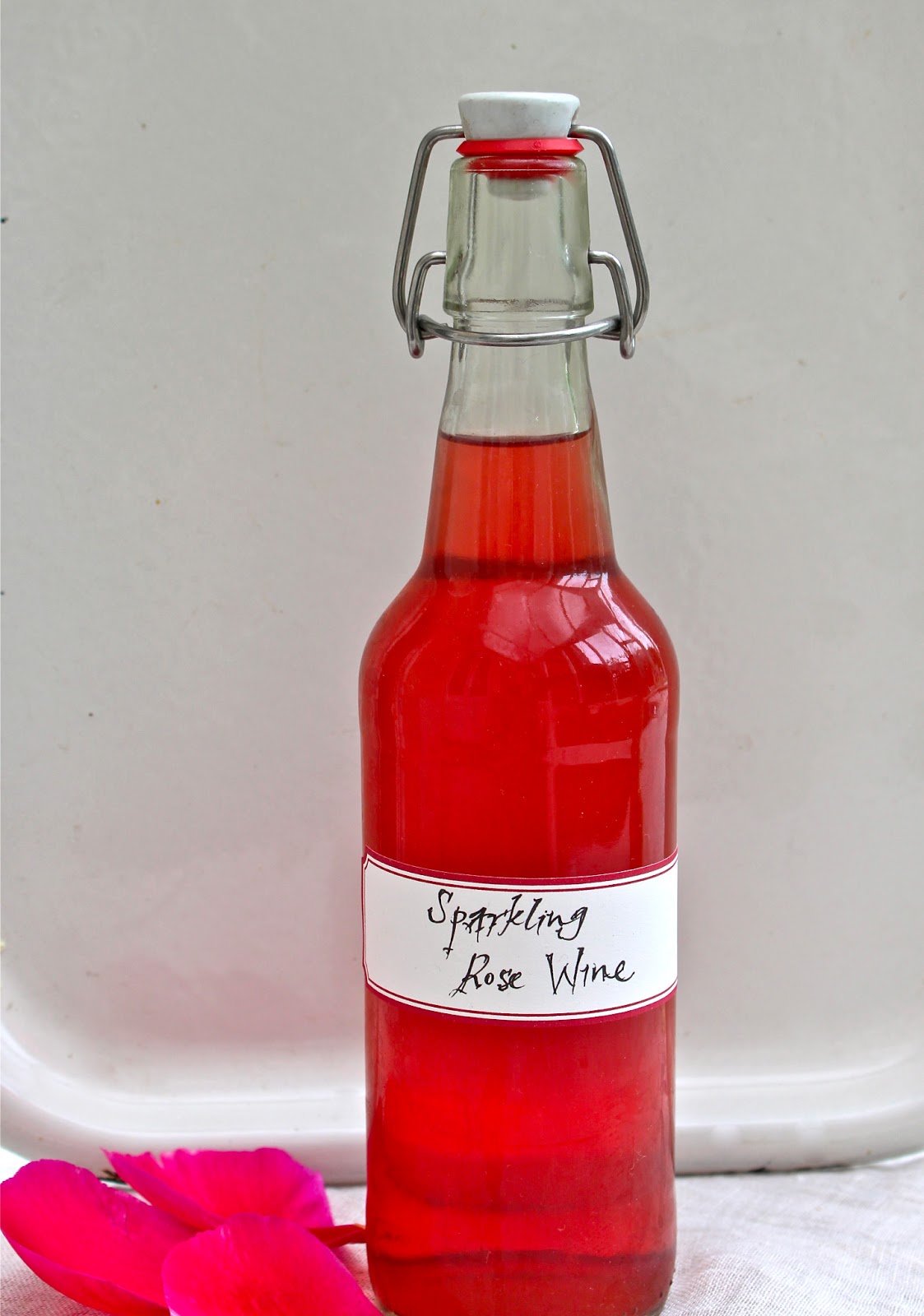 And Here We Are... Sparkling Rose Petal Wine!