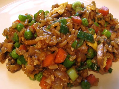 Fried Brown Rice and Vegetables
