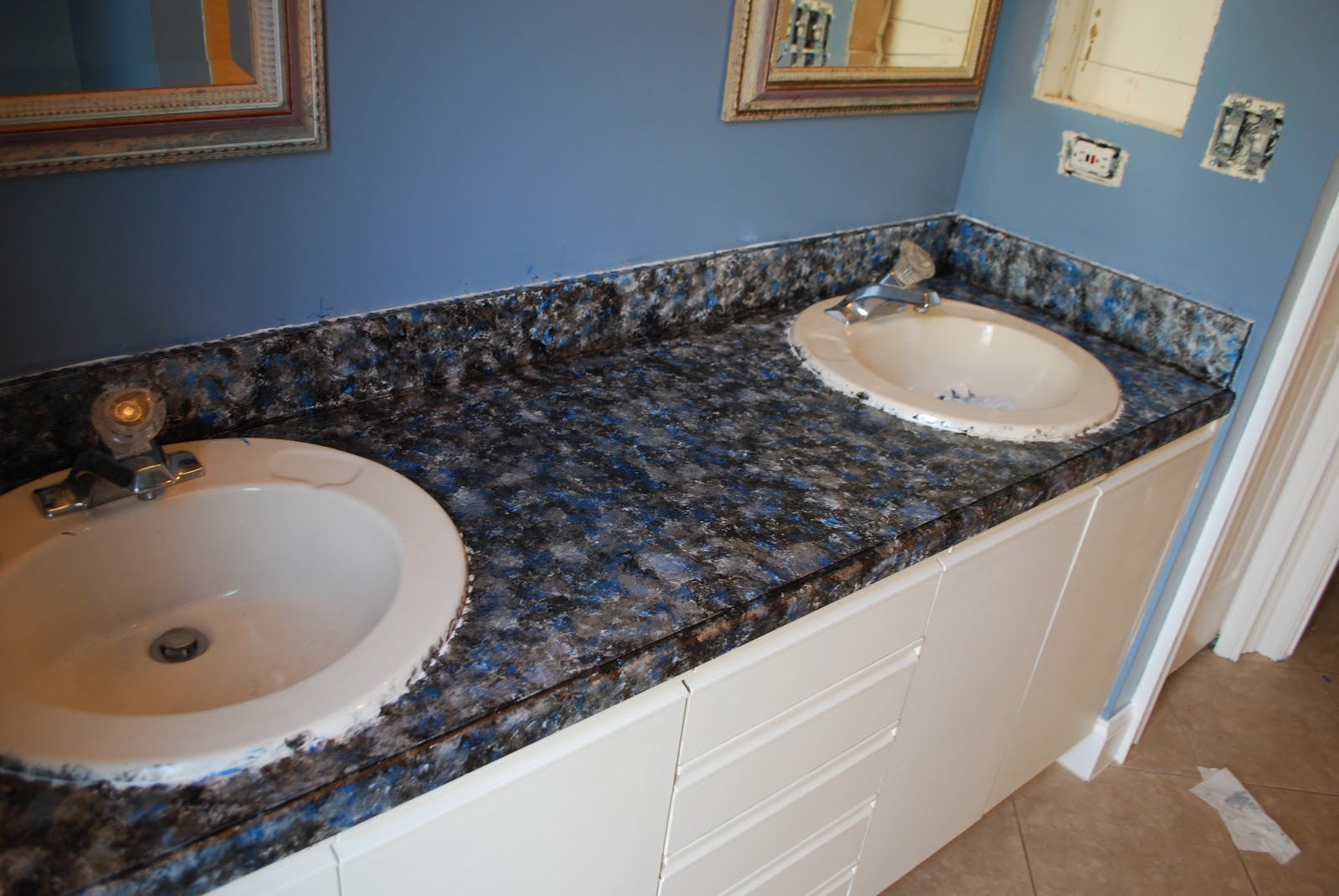 Kara's Korner Tutorial How to Paint Bathroom Countertops to Look