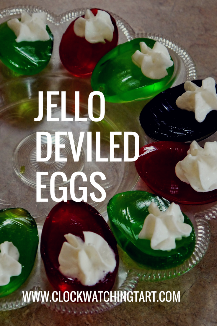 Clockwatching Tart Short & Sweet Easter Sunday Jello Deviled Eggs
