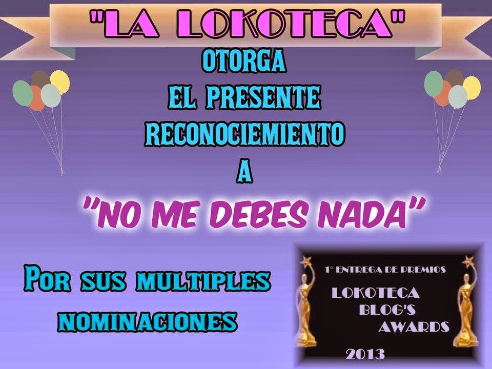 Mención Blogs Award's Lokoteca 2013