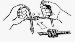Cara menyimpul tali pada pompa tali