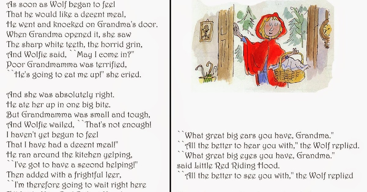 kindben Arctic Civic GooGooGallery: Little Red Riding Hood by Roald Dahl