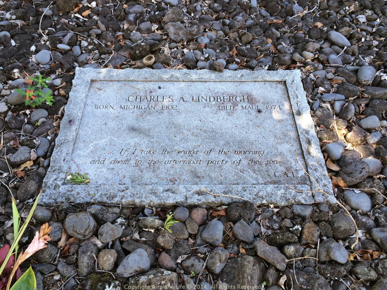 Airplane Life Charles Lindbergh Grave Maui, Hawaii