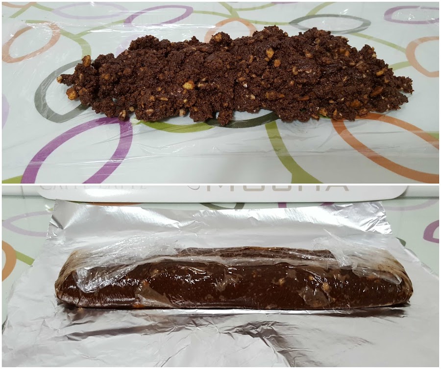 Paso a paso salchichon de chocolate