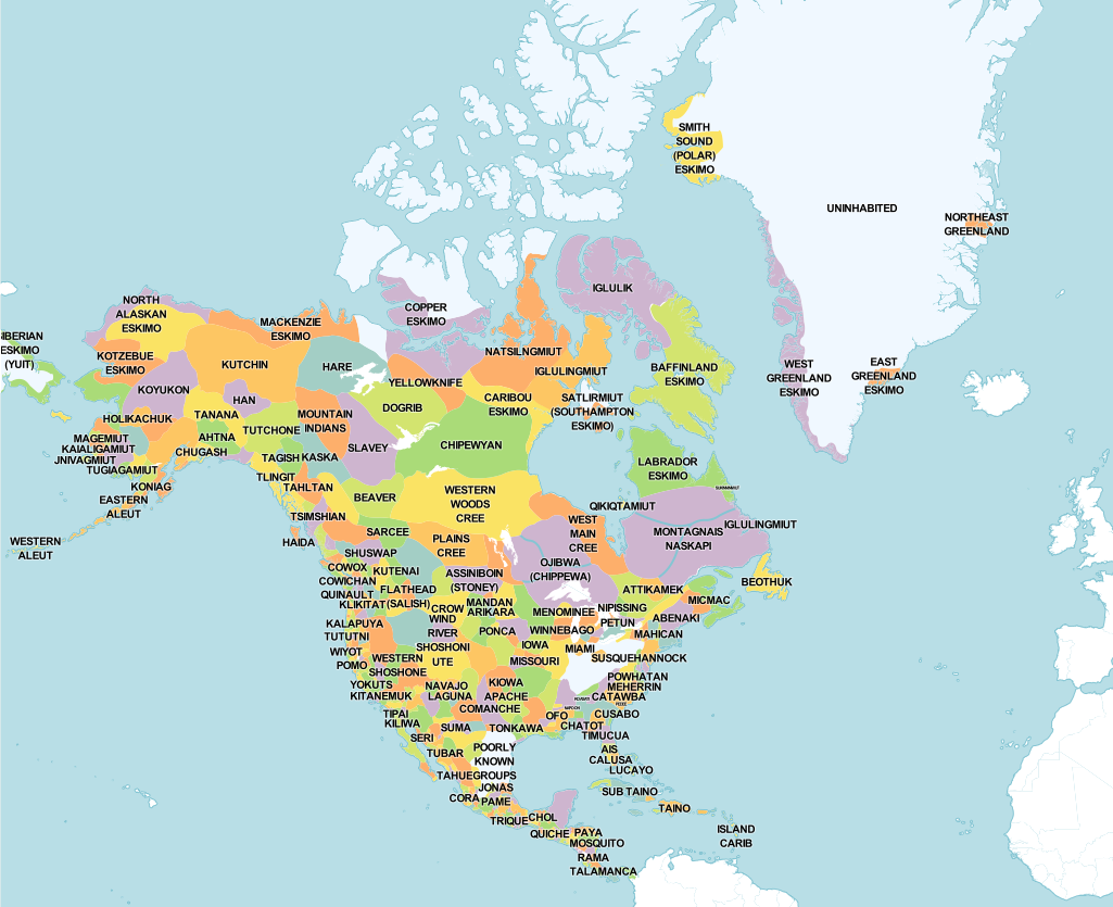 Native Tribes Of North America Vivid Maps