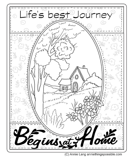 Annie Lang's "Life's Journey" free decorative painting project pattern for personal use only!