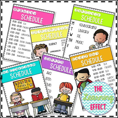 Daily Classroom Schedule Signs & Giveaway - The Learning Effect