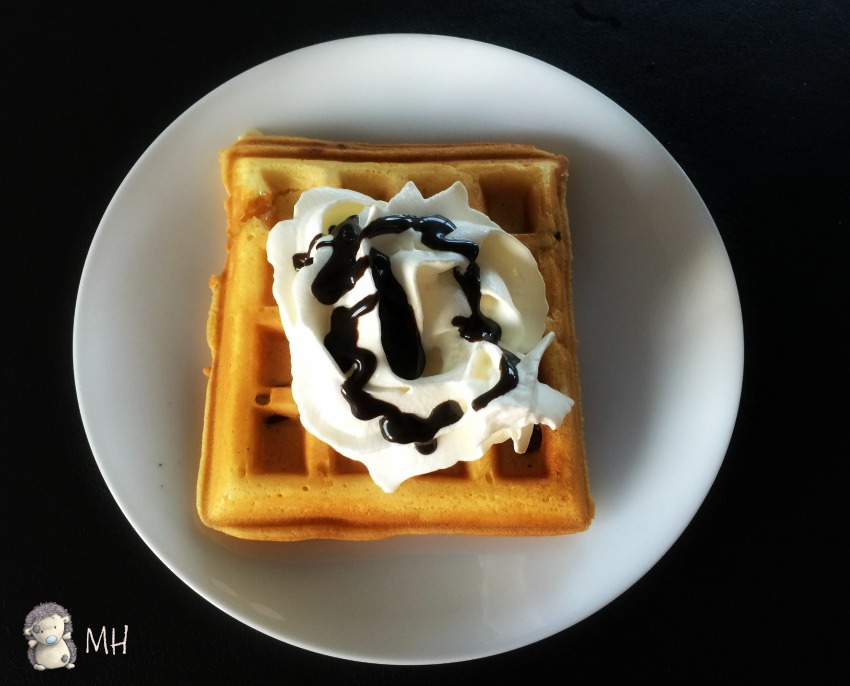 Gofre con pepitas de chocolate