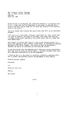 Ford's UFO Press Resease Urging Congressional Investigation (pg3)