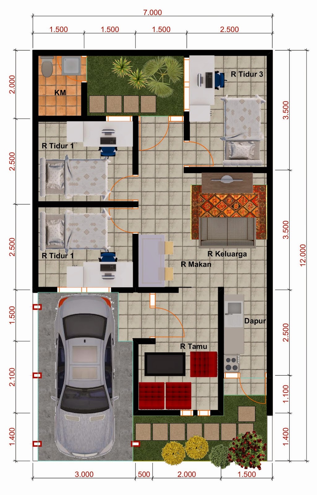 Download Model Rumah Minimalis 2 Lantai Ukuran 6X12 Pics