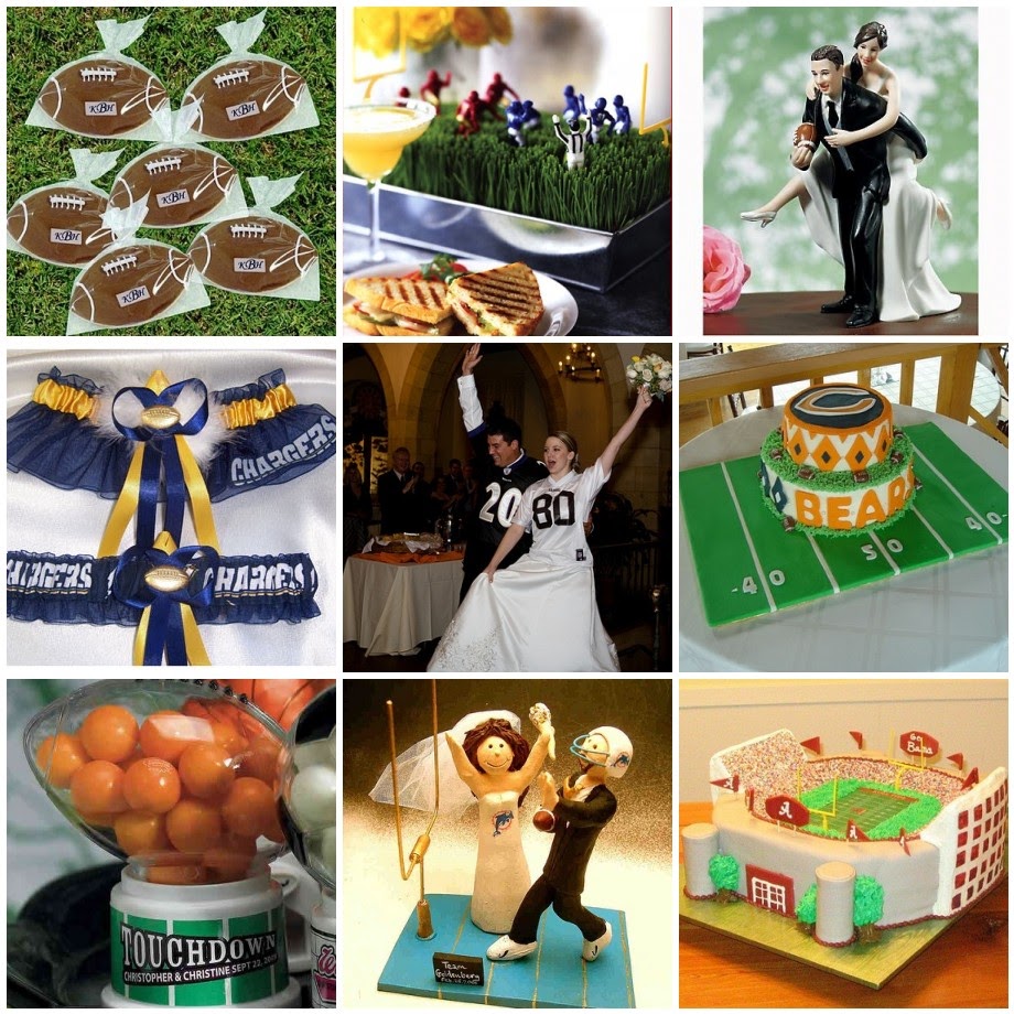 wedding fashion Football theme wedding plan tips