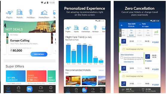 MakeMyTrip-Flights Hotels Cabs IRCTC Rail Bookings
