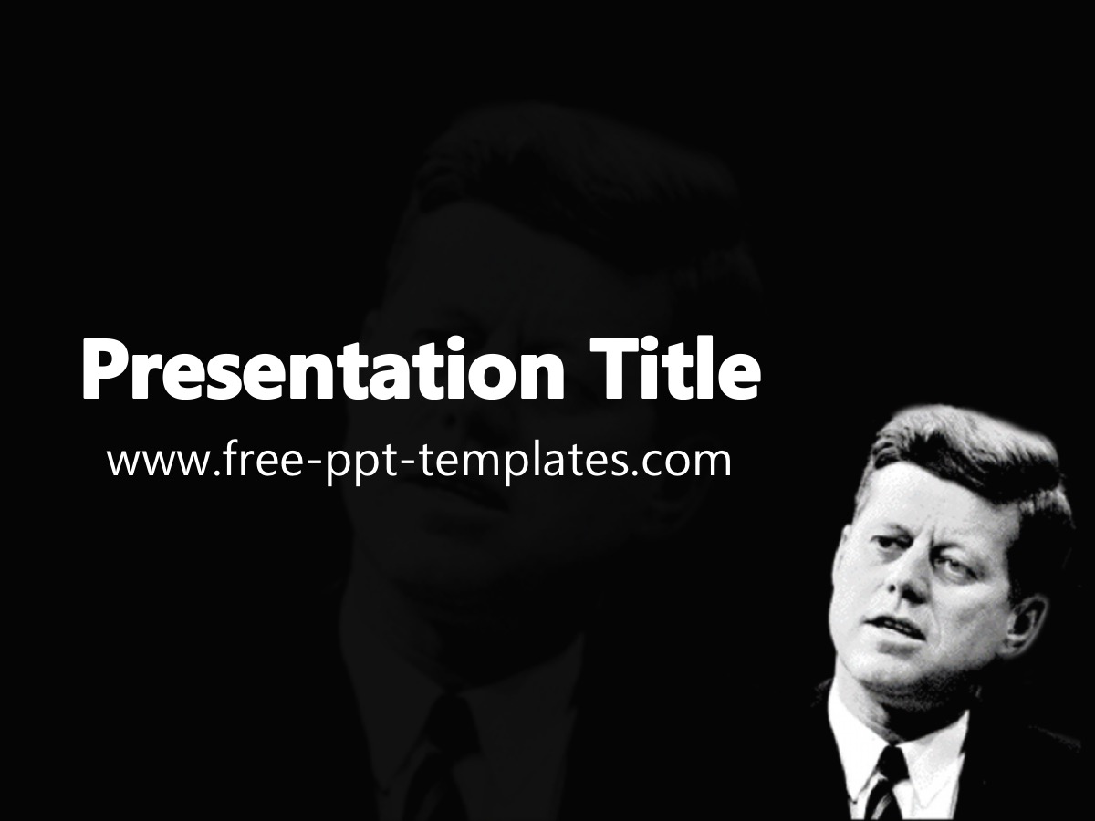 J. F. Kennedy PPT Template Mr. Templates