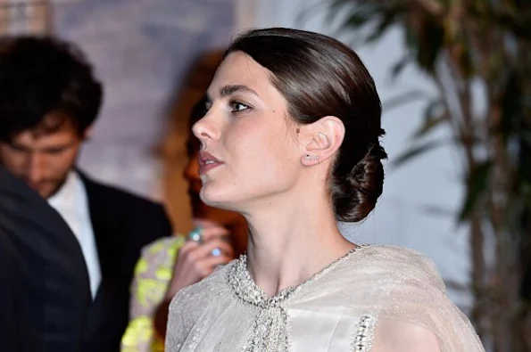 Charlotte Casiraghi and Princess Alexandra of Hanover attend The 62nd Rose Ball ("Bal de la Rose" in French) to Benefit The Princess Grace Foundation at Sporting Monte-Carlo