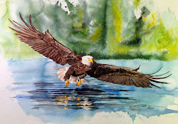eagle watercolor fine fish sewell andy paintings paintworks daily fear him 14x21 1200