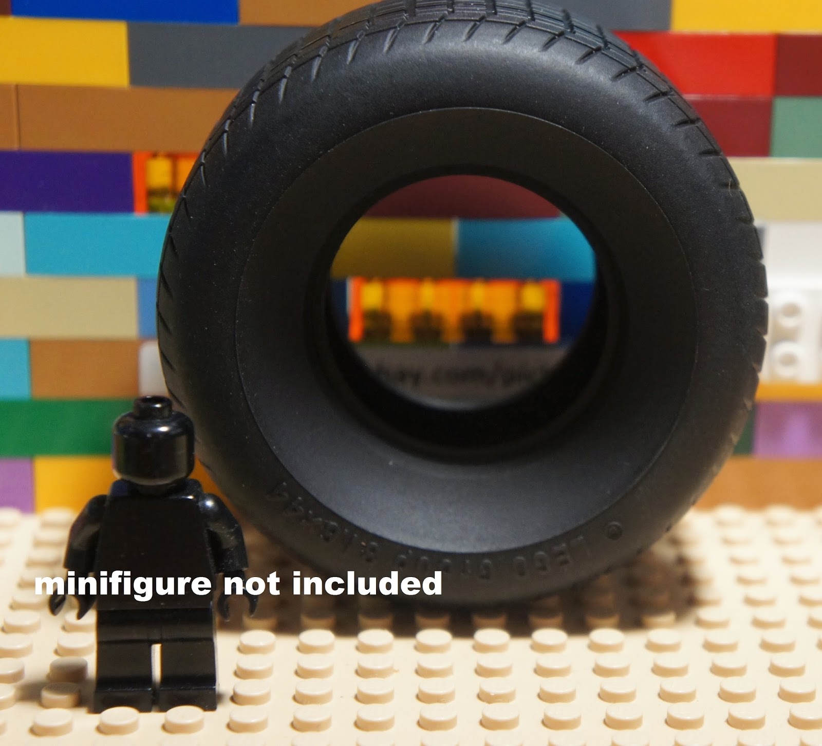 LEGO 6084656 Black Rubber TYRE TIRE Wide Ø81,6 x 44