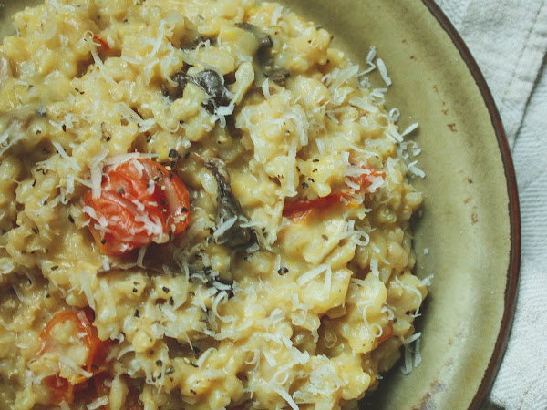 Roasted Cherry Tomato And Goat Cheese Risotto 