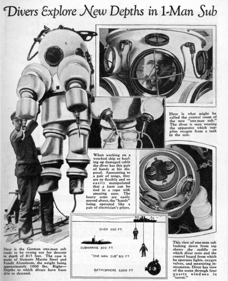 21 Strange and Wonderful Diving Equipments and Gears From the Late17th