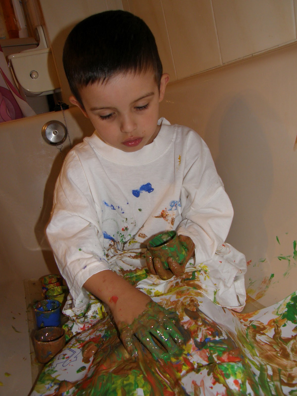 Blog de una madre desesperada: Baño de colores