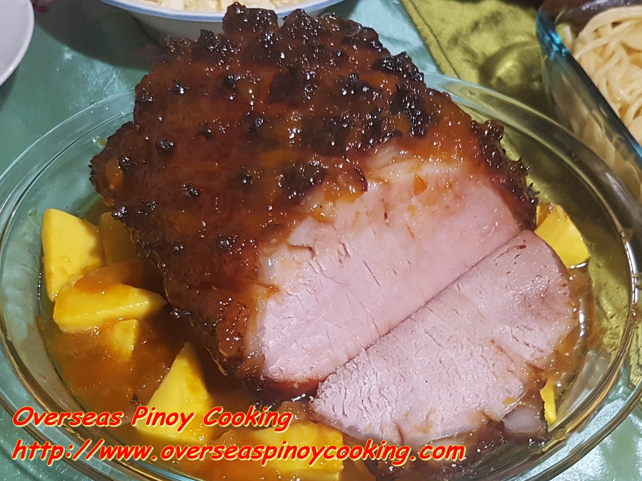 Pinoy Ham with Mango Pineapple Glaze