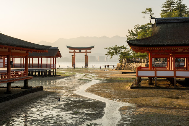 Japonsko, cestování, Hirošima, Japan, Hiroshima, Miayjima, vodní brána, brána na vodě, Torii, Itsukushima, 