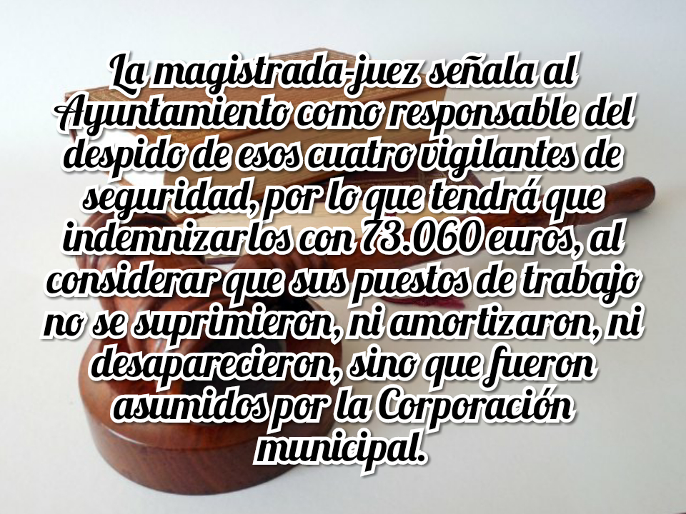 Importante Sentencia: El Ayuntamiento de Granada tendrá que indemnizar a cuatro vigilantes de seguridad por cubrir sus plazas por policías