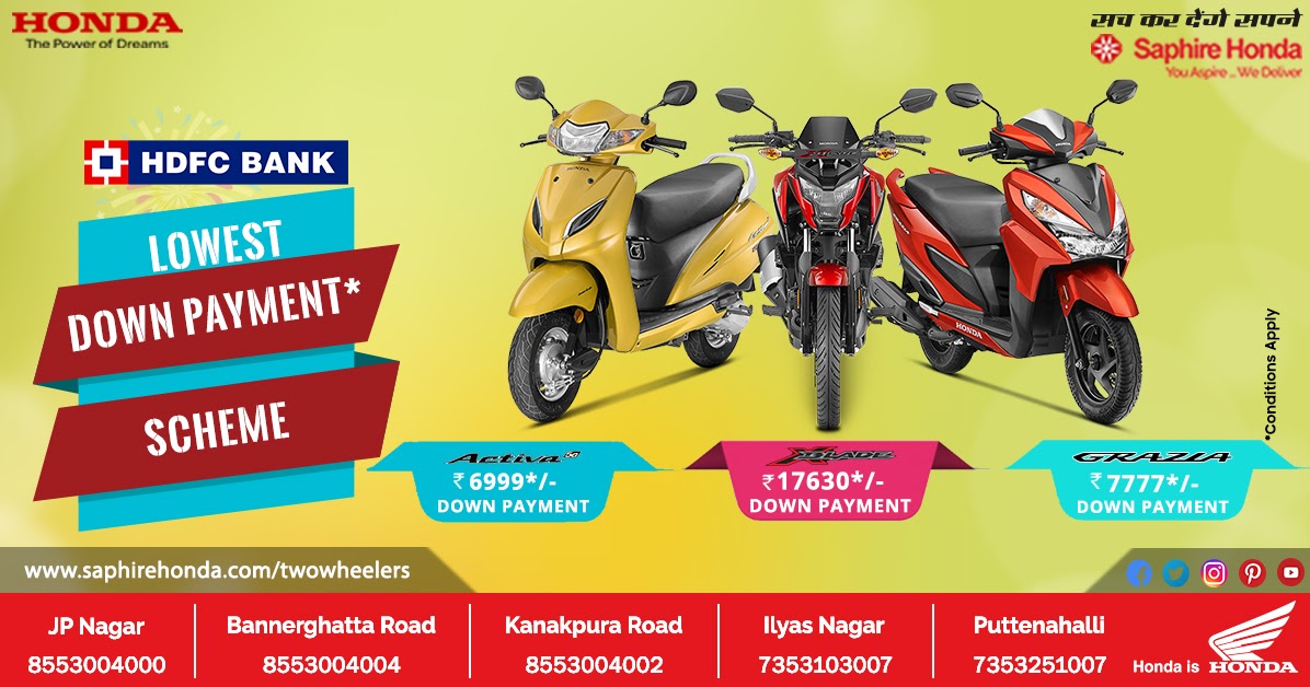 Down Payment Honda Activa No Cost Emi Honda Activa 6G Price