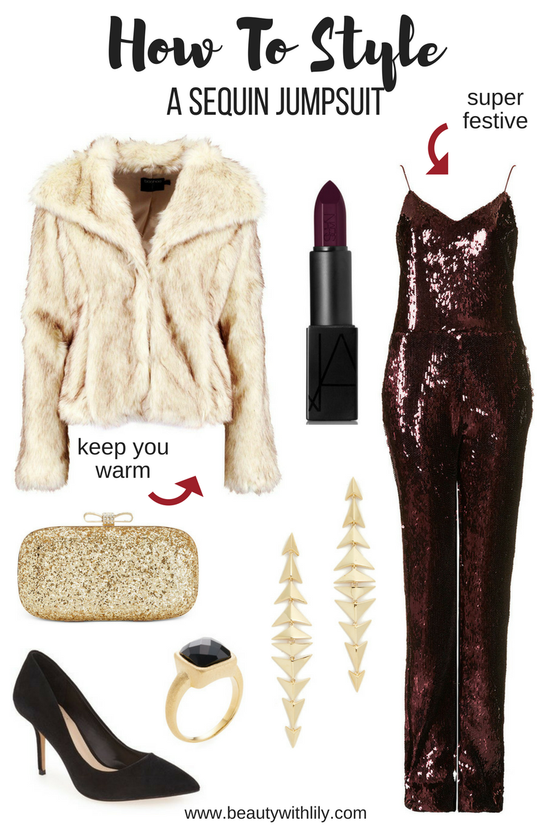 How To Style a Sequin Jumpsuit 