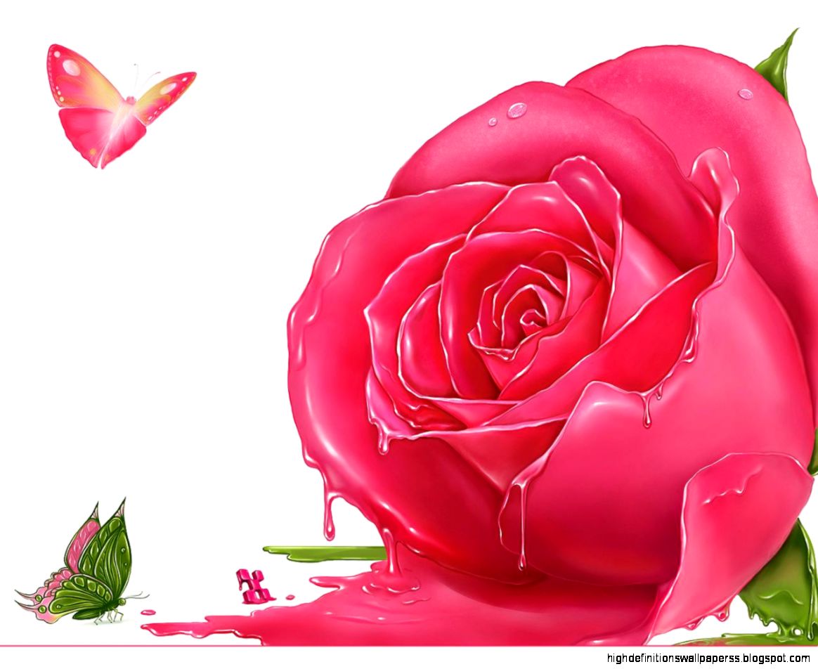 Animated Pink Rose