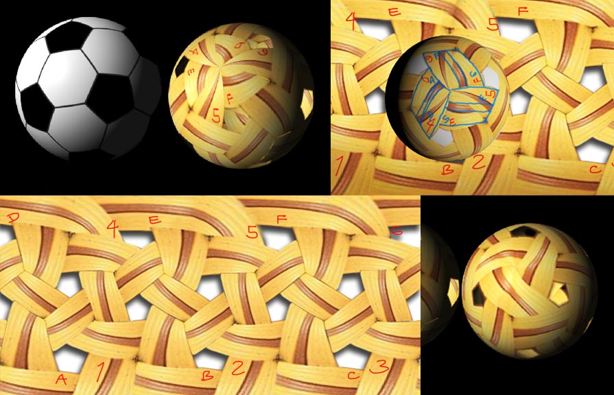 Edo Vader Art: Sepak Takraw 3D texture