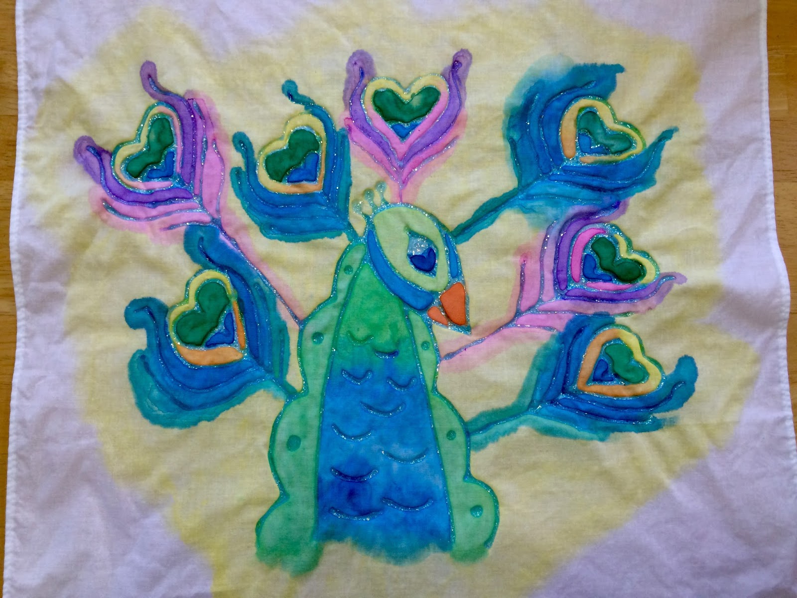 Kathy's Art Project Ideas Gel Glue Batik Lesson