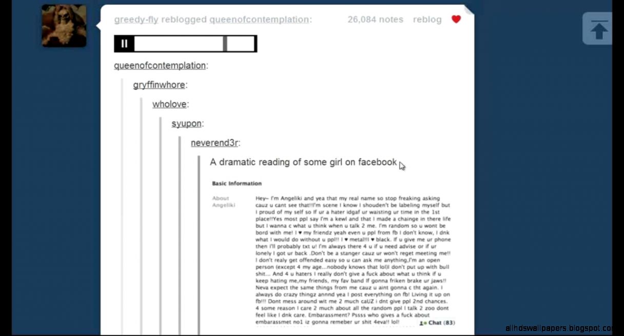 A dramatic reading of some girl on facebook   YouTube