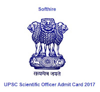 UPSC Scientific Officer Admit Card