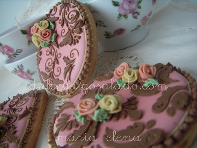 dulce y algo salado-galletas decoradas: Galletas vintage!