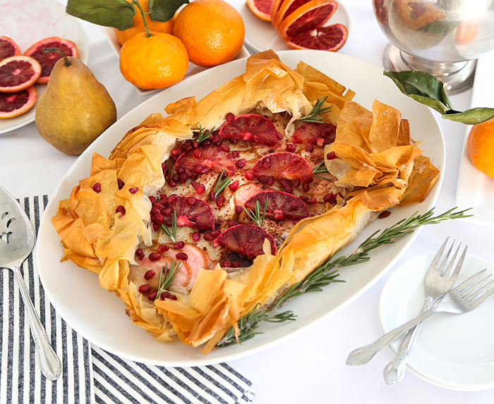 Spiced Pear Filo Tart Sprinkle Bakes