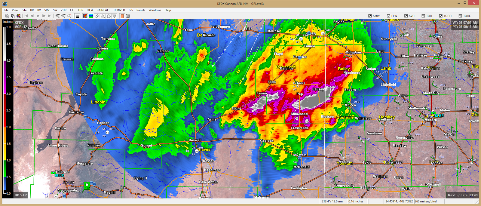 Much Of New Mexico Is Wet This Morning.
