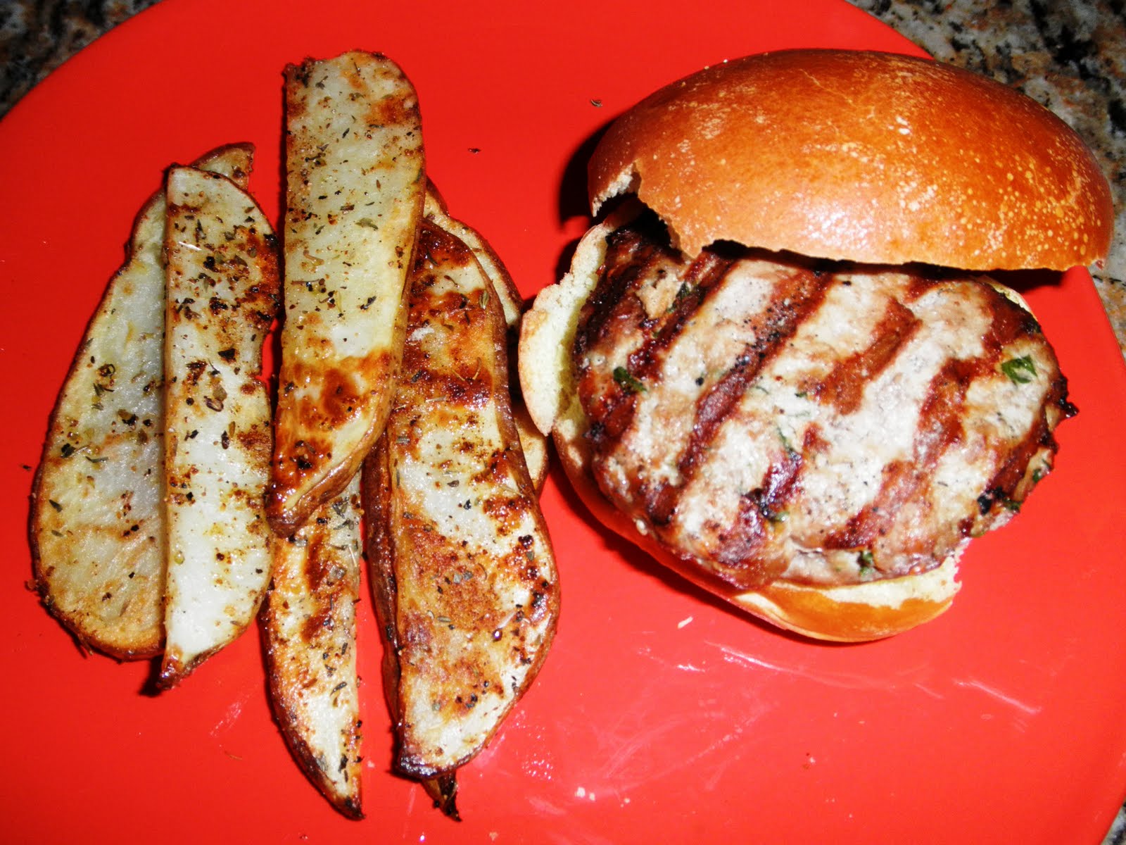 Lex's Life Turkey burgers and Steak fries