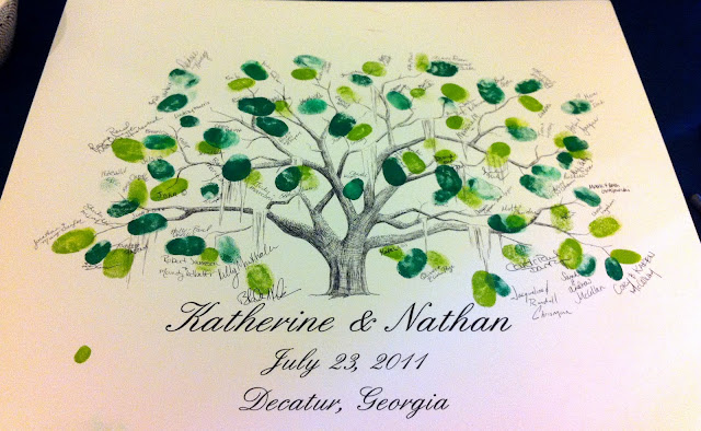 Guest Book of Thumb Print Style Tree