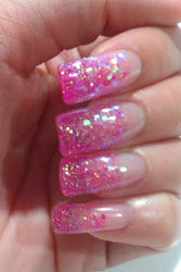 glitter nail nails gel pink designs acrylic sparkles french girly tips notd sparkle long clover idea jelly trendy classic aelida