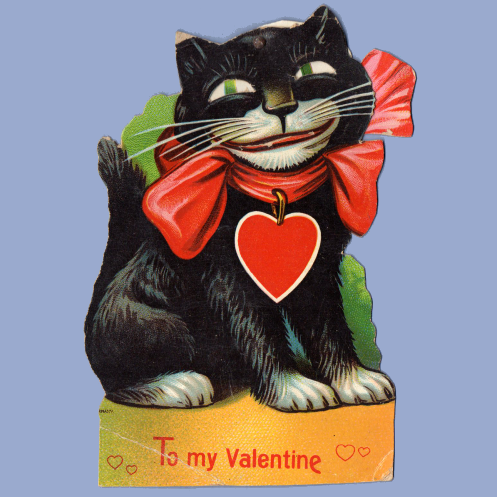 14 Cute Vintage Valentine's Day Cards Featuring Cats from between the