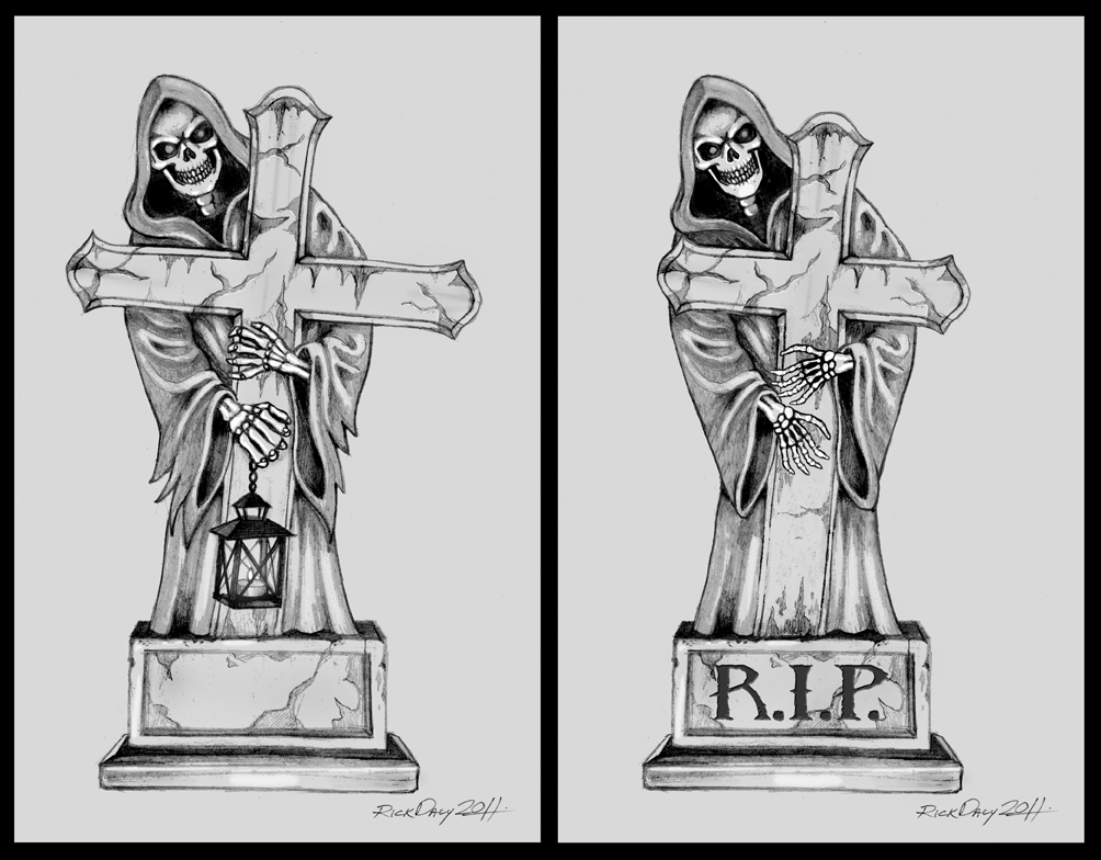 Rick Daly - Illustration & Design - New York: Reaper Gravestone