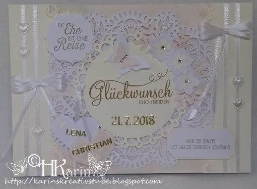 Karins Kreativstube Hochzeit Lena Christian Weiss Creme