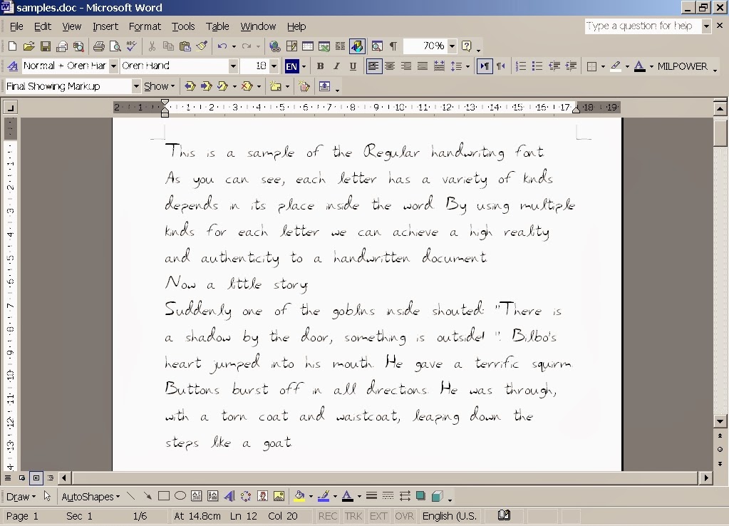 English Handwriting | Hand Writing