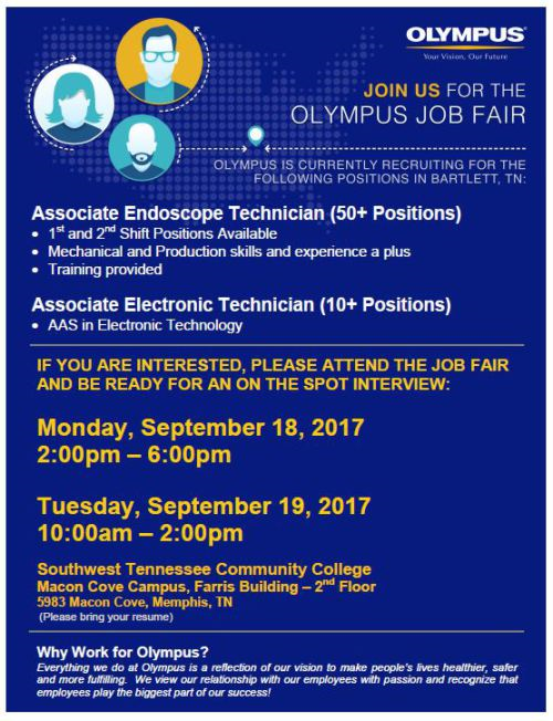 Midsouth Job List ****Now Hiring***** Olympus Job Fair