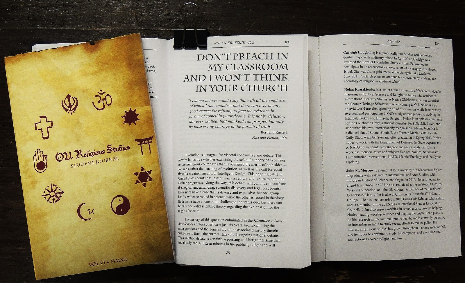 OU Religious Studies Student Journal